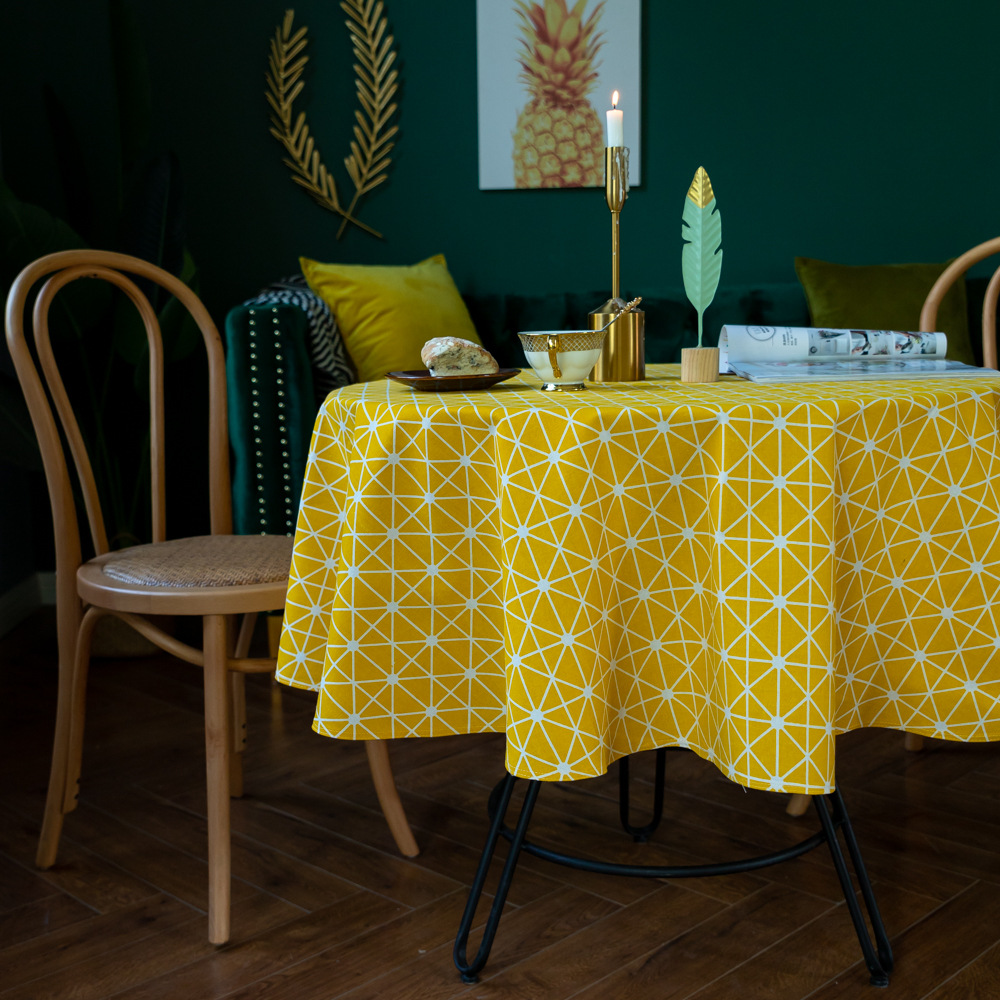 Cotton and Linen Round Tablecloth Ⅰ